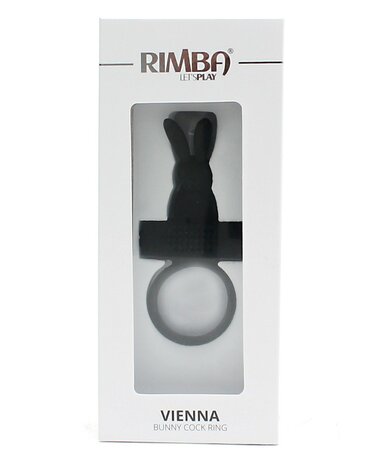 Rimba VIENNA vibrerende cockring met clitoris stimulatie - zwart - EROTIK-SJOP.COM