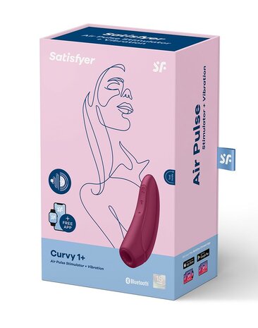 Satisfyer Curvy 1+ Rose Red App Connect Clitoris Vibrator - EROTIK-SJOP.COM