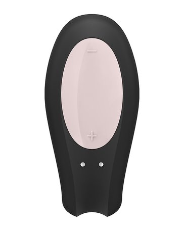 Satisfyer Double Joy Met app en Bluetooth Partner Vibrator - zwart - EROTIK-SJOP.COM