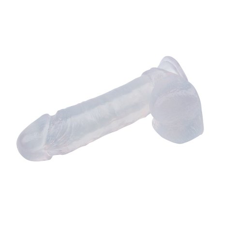 Dildo met zuignap 19, 5 cm - transparant