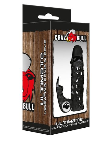 Crazy Bull Ultimate Vibrerende Penis Sleeve met Clitoris Stimulator