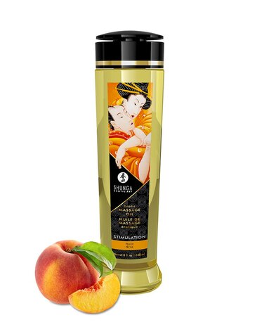 Shunga - Massageolie Stimulation Peach - 240 ml