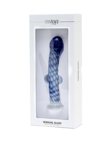 Rimba Sensual Glass Glazen Dildo Queeny - transparant/rood/blauw/geel