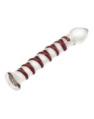 Rimba Sensual Glass Glazen Dildo Ursula - transparant/rood