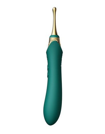 ZALO Clitoris Pinpoint Vibrator Bess met extra opzetstukken - smaragd groen