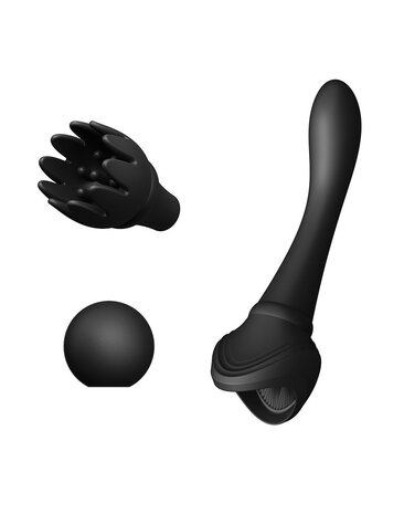 ZALO Clitoris Pinpoint Vibrator Bess met extra opzetstukken - zwart