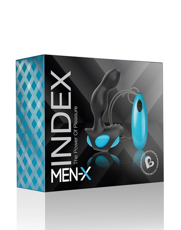 Rocks-off Men-X Index Prostaat vibrator - zwart/blauw