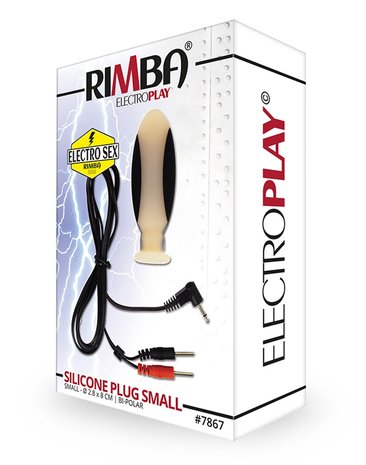 Rimba Electro Sex Siliconen Dildo Plug Klein bi-polair 80 mm