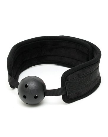 Rimba - Comfortabele ball gag - Zwart - Verstelbaar