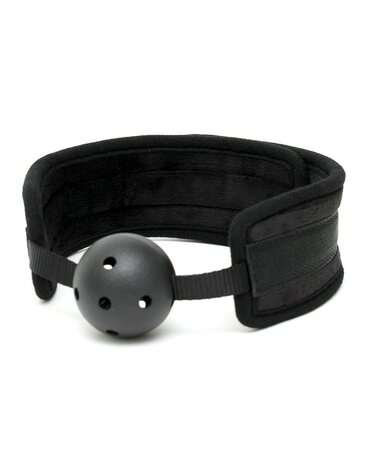 Rimba - Comfortabele ball gag - Zwart - Verstelbaar