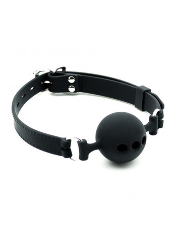 Rimba - Ball Gag - Siliconen Mondknevel Met Metalen Gesp - BDSM Mouthgag Met Verstelbare Band En Ademgaten