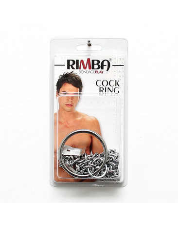 Rimba - Metalen Tepelklemmen Met Ketting En Scrotum Ring Diameter 50 mm