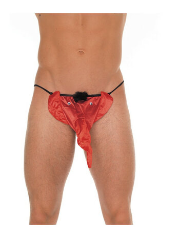 Amorable by Rimba - Erotische String - Funny Heren Slip Met Olifantenkop - Rood - One Size