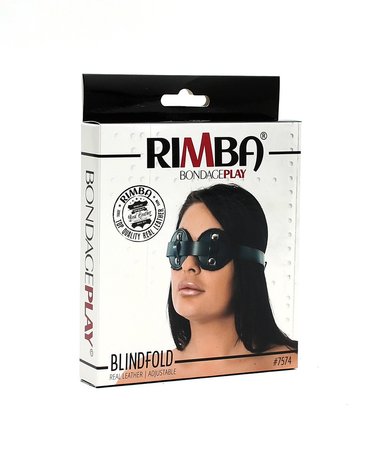 Rimba Bondage Play - Leren blinddoek met bont aan binnenzijde