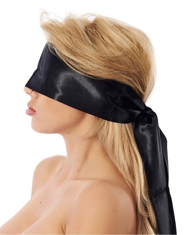 Rimba - Blinddoek - Ook Voor Bondage - Nylon - Zwart - 150 cm lengte - 10 cm breed