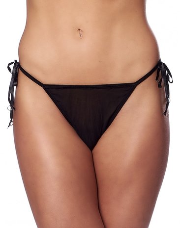 Amorable by Rimba - Tanga Slip Van Zwart Fantasie kant