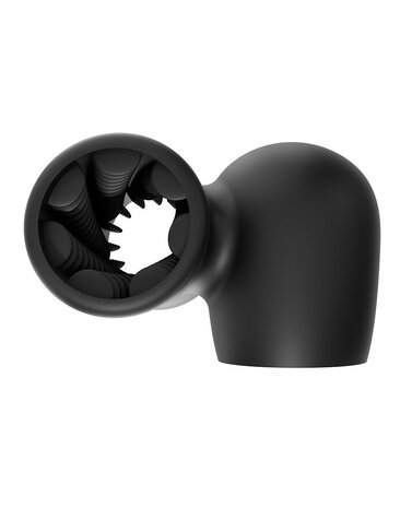 Man.Wand Extreme Powerwand Masturbator en Wand Vibrator met opzetstukken - zwart
