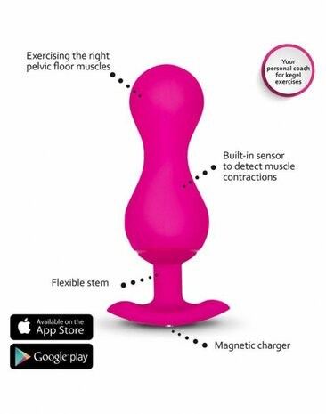 G-Vibe G-balls 3 Vibrerende Vaginale Balletjes met App Control - roze