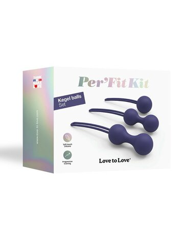 Love to Love Per'fit Kit Kegel Balletjes Bekkenbodem Training - indigo