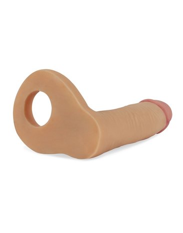 Lovetoy Ultrasoft Double Voorbinddildo voor dubbele penetratie - 15 cm