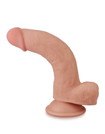 Lovetoy - Dildo Met glijdende huid 20 cm - Lichte Huidskleur