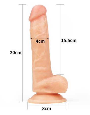 Lovetoy - Easy Strap-on Set Met dildo Van 19 cm Met Balzak - Lichte Huidskleur