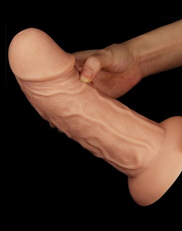 Lovetoy - Realistische Gebogen Dildo 24 cm - lichte huidskleur