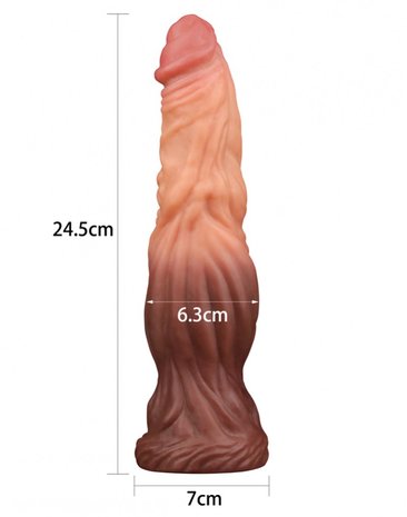 Lovetoy Realistische XXL Dildo 24.5 cm - lichte/donkere huidskleur