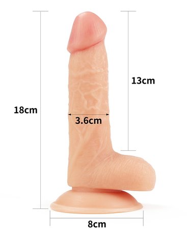 Lovetoy - The Ultra Soft Dude Realistische Dildo - 18 x 4 cm