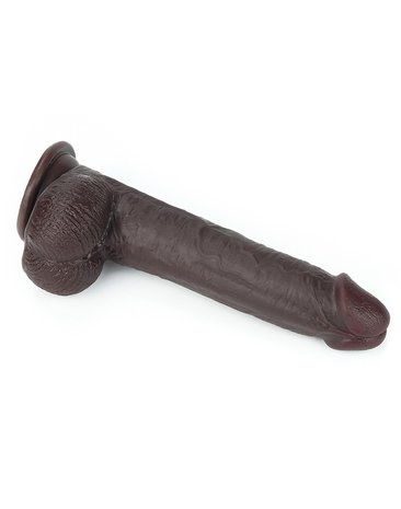 Lovetoy - Dildo met Sliding Skin - Bewegende Huid 23 x 4 cm - bruin