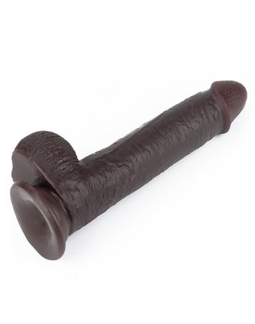 Lovetoy - Dildo met Sliding Skin - Bewegende Huid 23 x 4 cm - bruin