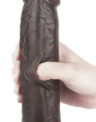 Lovetoy - Dildo Met Sliding Skin Technologie - 24 x 4.5 cm - Bruin