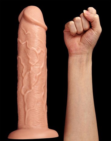 Lovetoy - Realistische Lange XXL Dildo 28 cm - lichte huidskleur