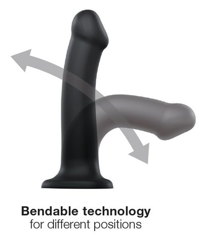 Strap-On-Me Semi-Realistische Dildo met zuignap - zwart - maat S