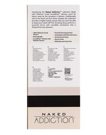 Naked Addiction Stotende Dildo met Zuignap en Afstandsbediening 18 cm