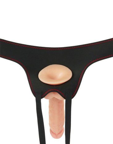 Lovetoy - Easy Strap-on Set Met dildo Van 19 cm Met Balzak - Lichte Huidskleur