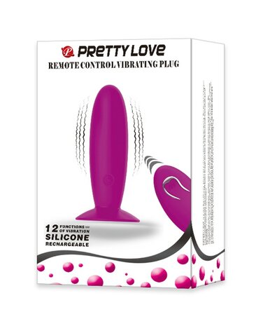 Pretty Love Buttplug met afstandsbediening - roze