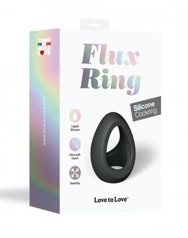 Love to Love Flexibele Cockring FLUX RING - zwart