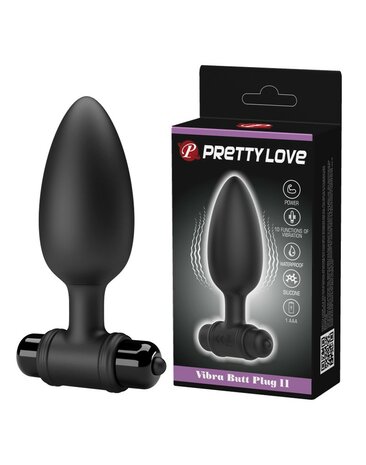 Pretty Love Vibrerende Buttplug Vibra Buttplug II - zwart