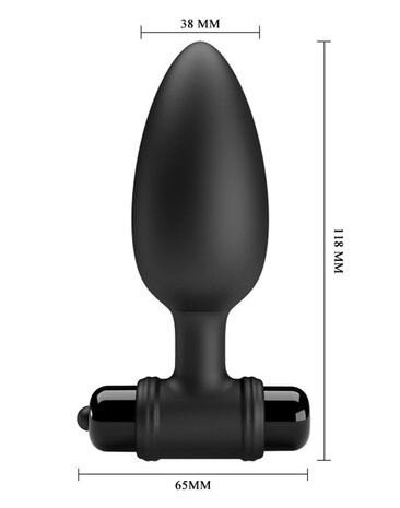 Pretty Love Vibrerende Buttplug Vibra Buttplug II - zwart