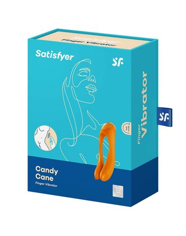 Satisfyer - Candy Cane Vinger Vibrator - oranje