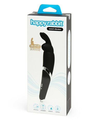 Happy Rabbit Oplaadbare Wand Vibrator - zwart