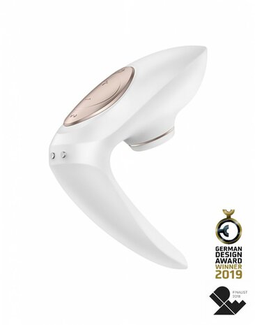 Satisfyer - Pro 4 Luchtdruk vibrator Koppels - Wit/Brons