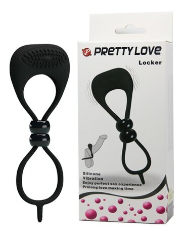 Pretty Love - Locker - Vibrerende Cockring - Zwart