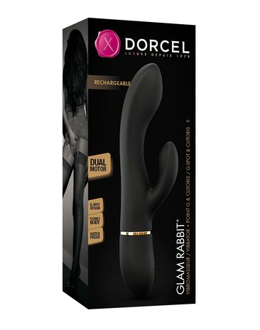 Dorcel - Flexibele Rabbit Vibrator Glam Rabbit - Zwart