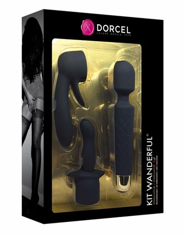 Dorcel - Kit Wanderful - Massager Met Twee Extra Opzetstukken