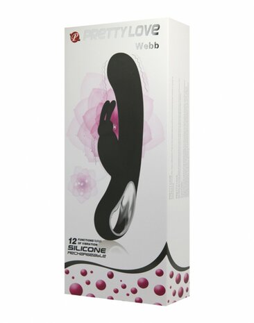 Pretty Love Webb Rabbit Vibrator - zwart