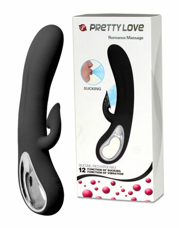 Pretty Love - Romance Sucking Clitoris Vibrator - Zwart