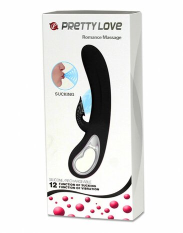 Pretty Love Romance Sucking Clitoris vibrator - zwart