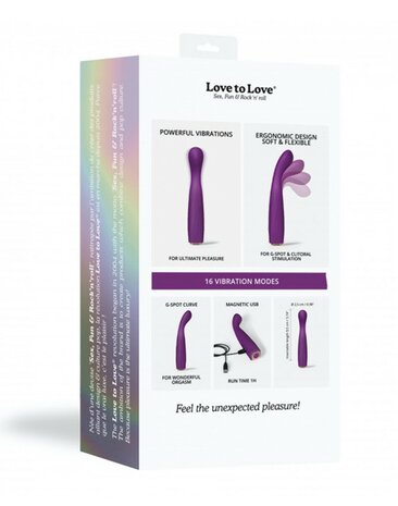 Love to Love - Vibrating Feel Me - Flexibele G-Spot Vibrator - Paars